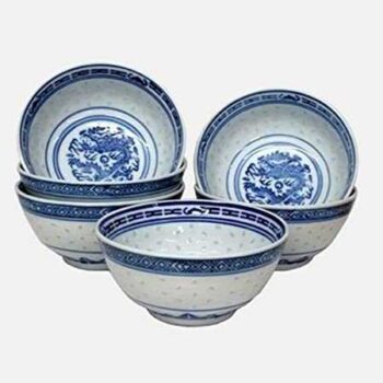 Ricesuppebowl 20 Cm Blue Pattern