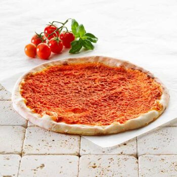 Pizzabunde M/tomatsauce 30cm