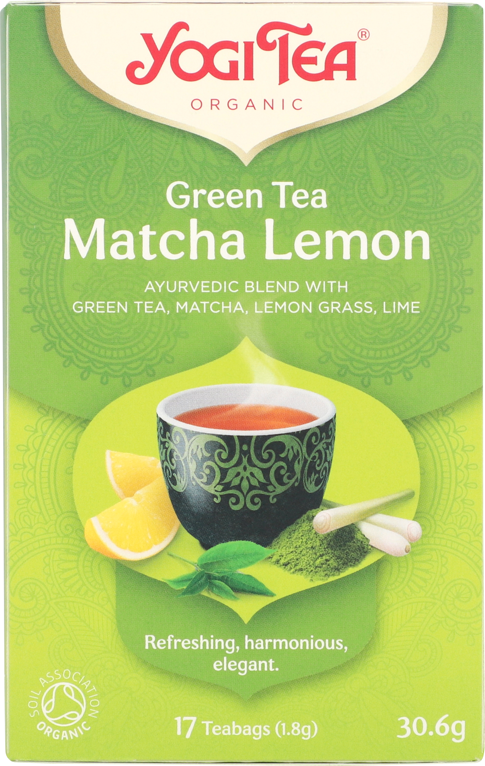 Te yogi green matcha lemon øko