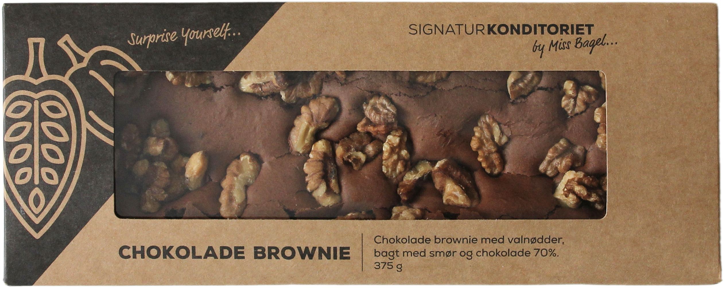 Brownie chokolade m/valnødder