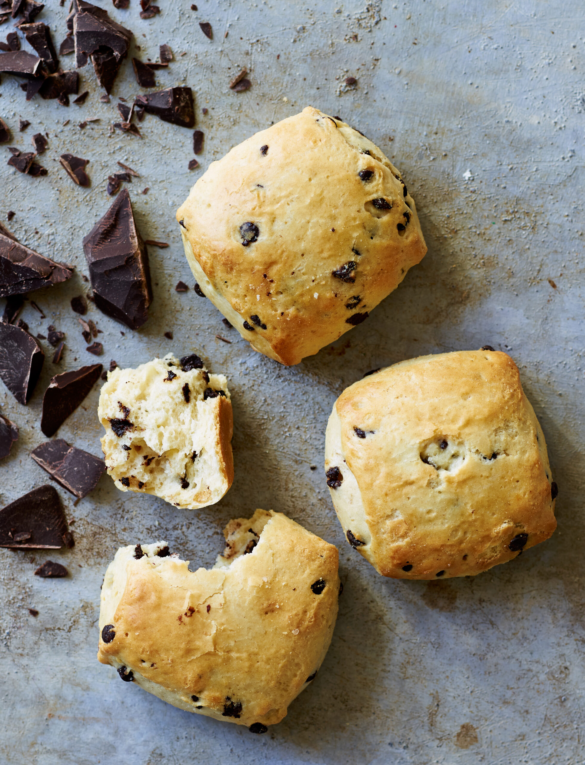 Scones med chokolade