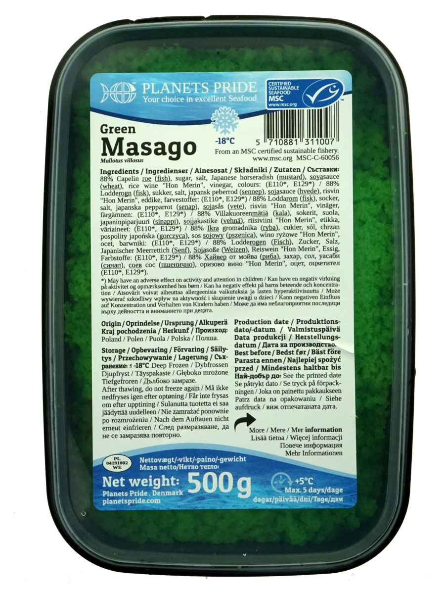 Wasabi Masago Grøn Rogn