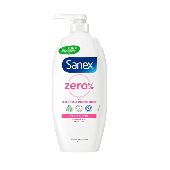 Shower gel Zero% Sanex sensitive m/pumpe