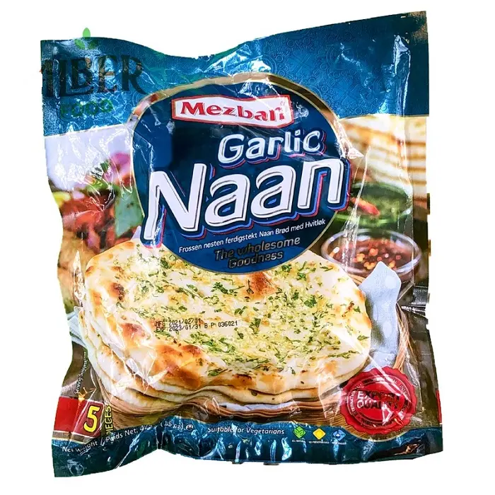 Naan brød m/hvidløg 5 stk