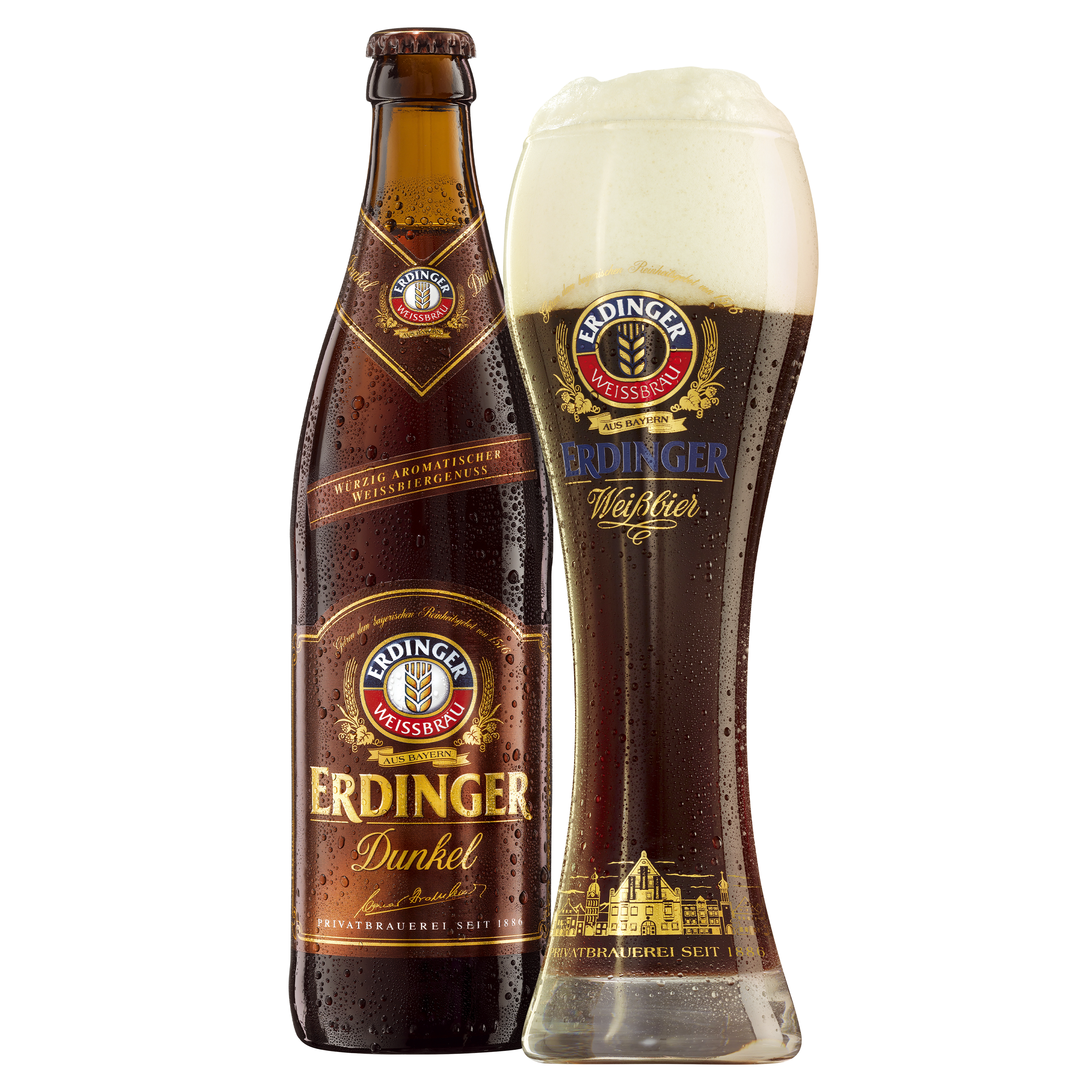 Øl Erdinger dunkel weisbeer 5,3%