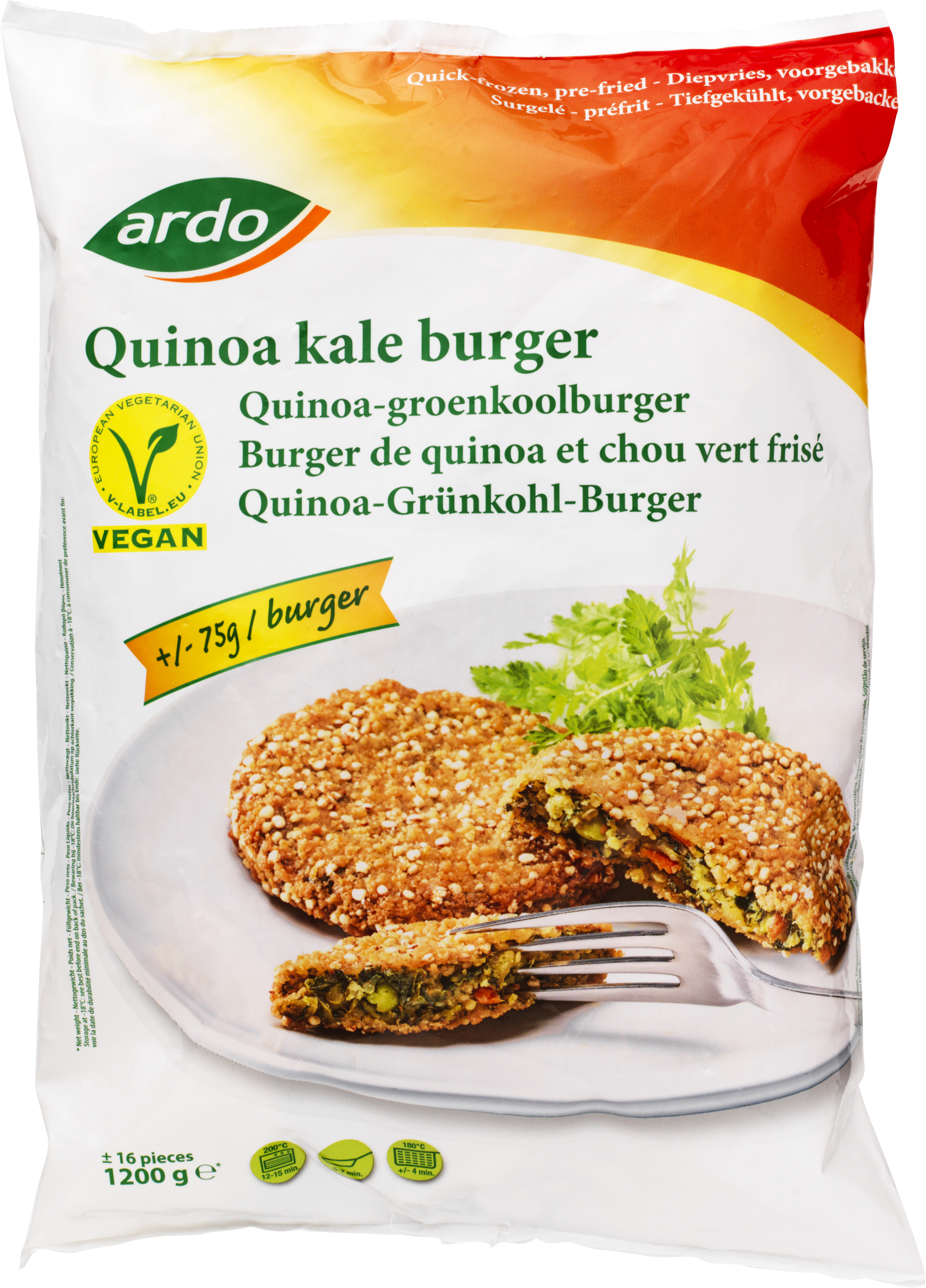 Burger vegansk grøntsag med quinoa 75g