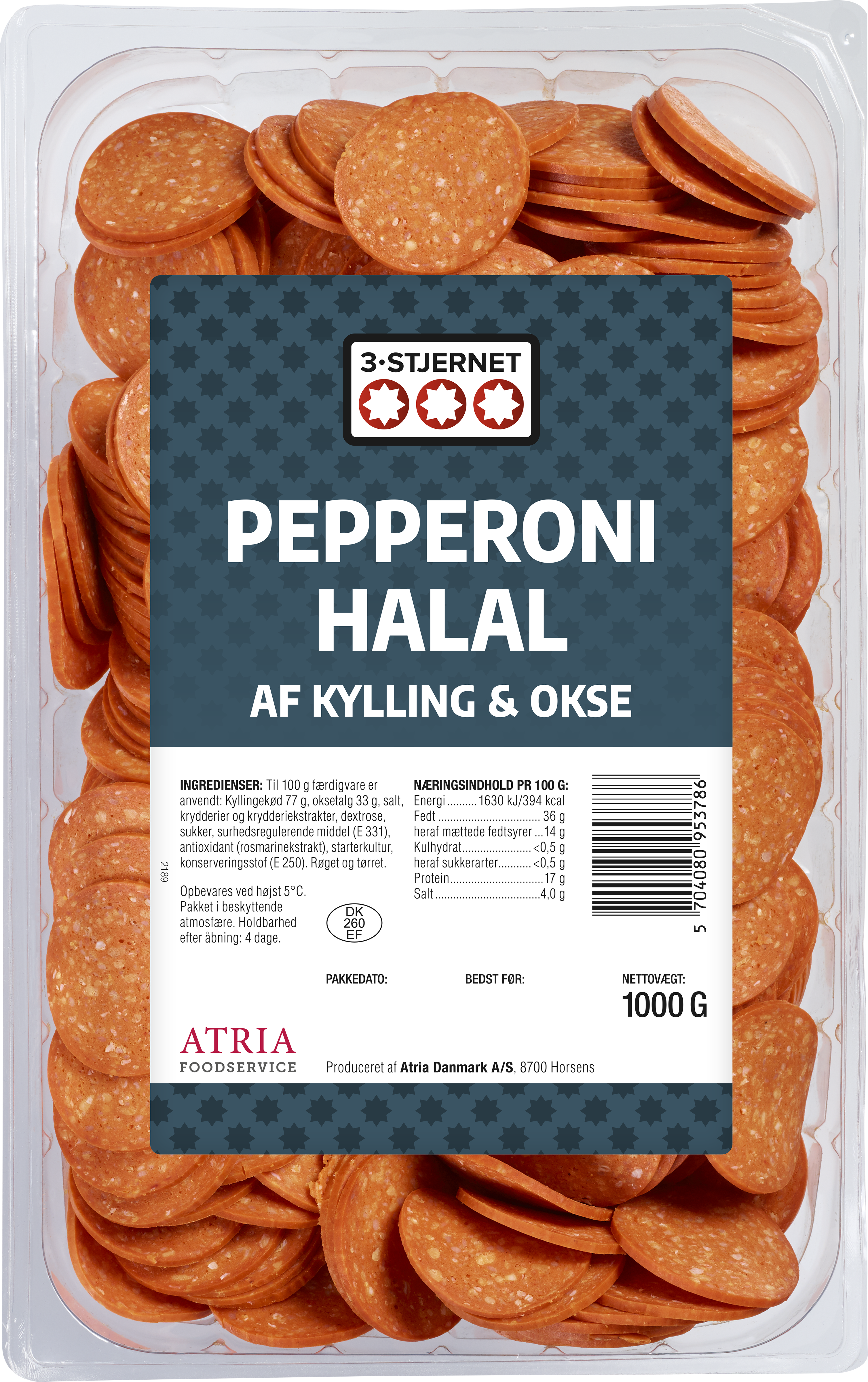 Pepperoni halal 3-Stjernet