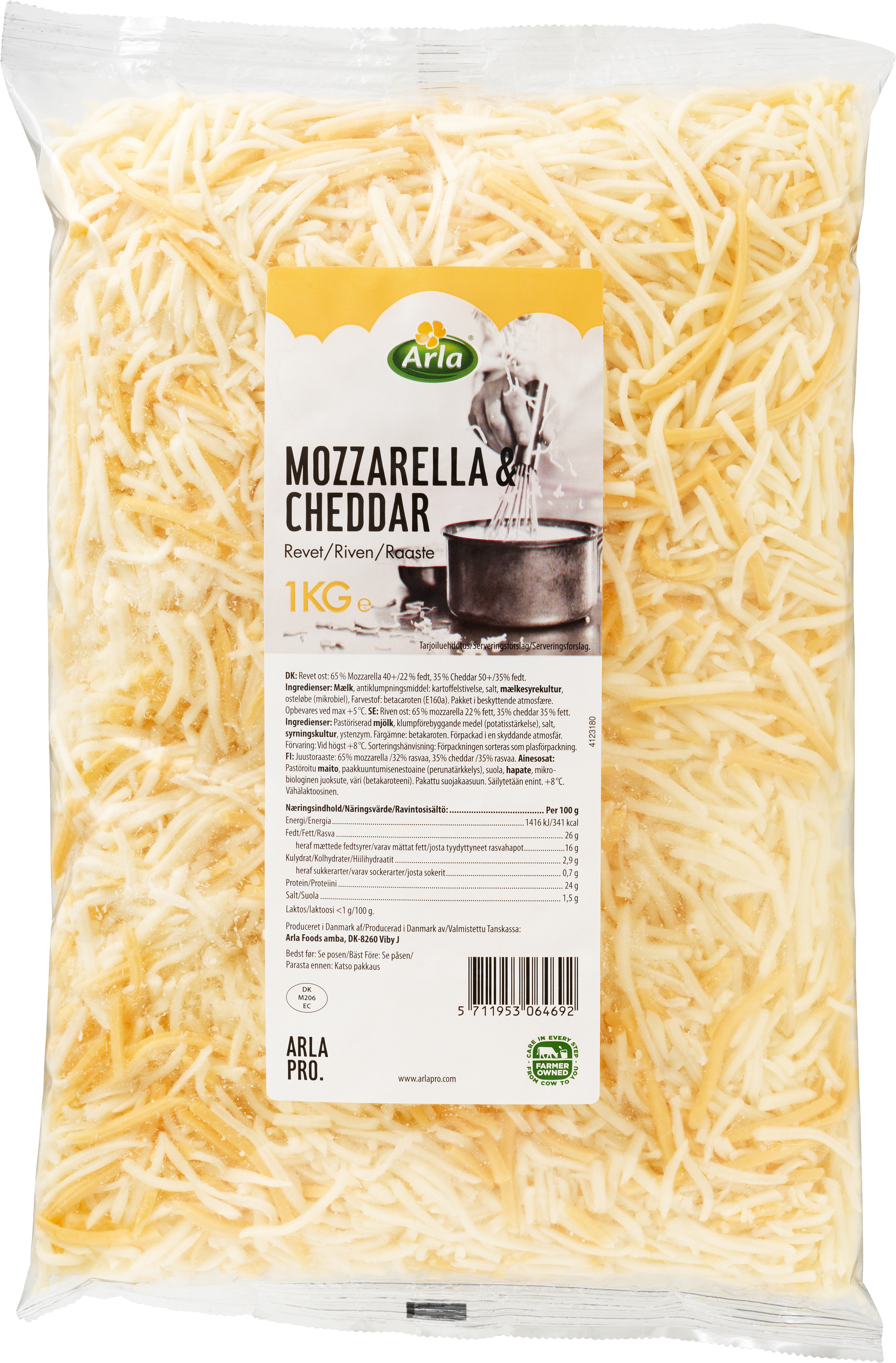 Mozzarella & Cheddar revet