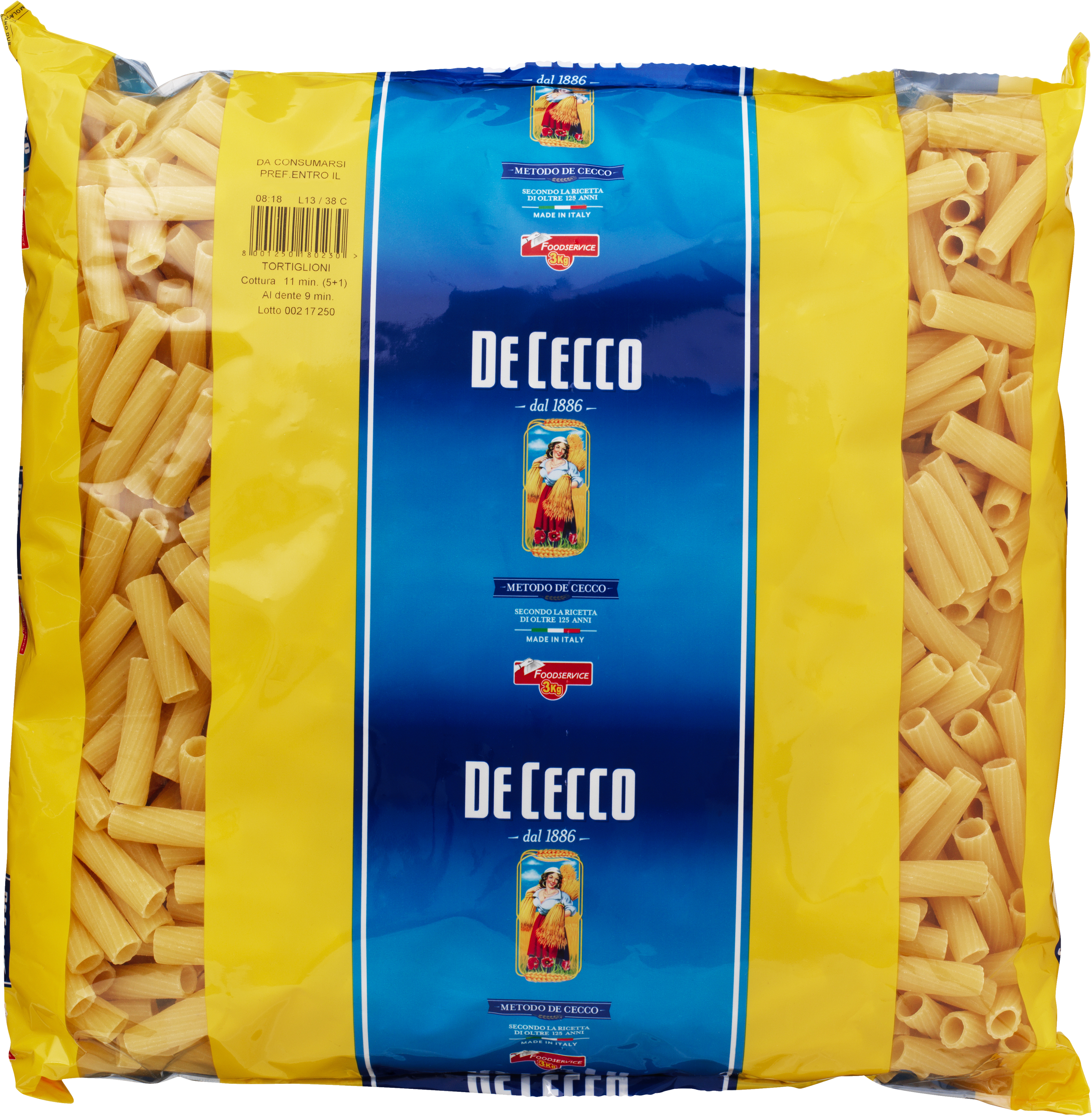 Pasta Tortiglioni De Cecco no.23