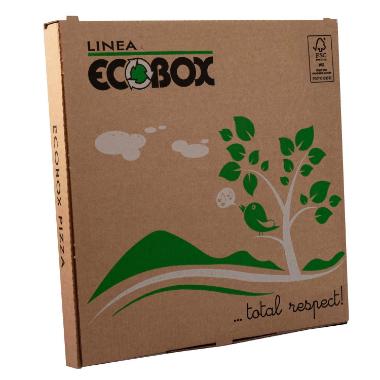 Pizzakarton ecobox 26x26x3cm FLUORFRI