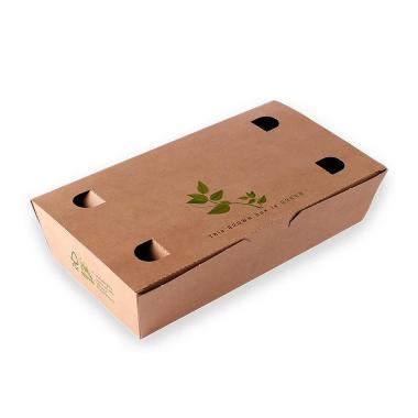 FoodBox m/låg brun Nr 0 120x61x37mm Tryk