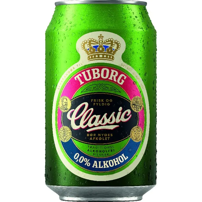 Øl Tuborg Classic Alkoholfri 0,0% Dåser