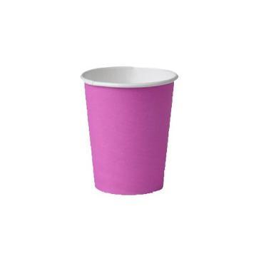 Kaffebæger pap 25cl 8oz pink Ø80mm H90mm