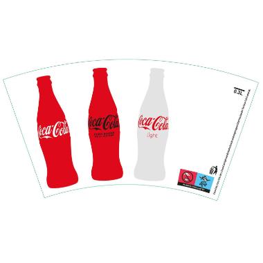 Papbæger Coca-Cola 30 cl Ø:80 x H:120 mm