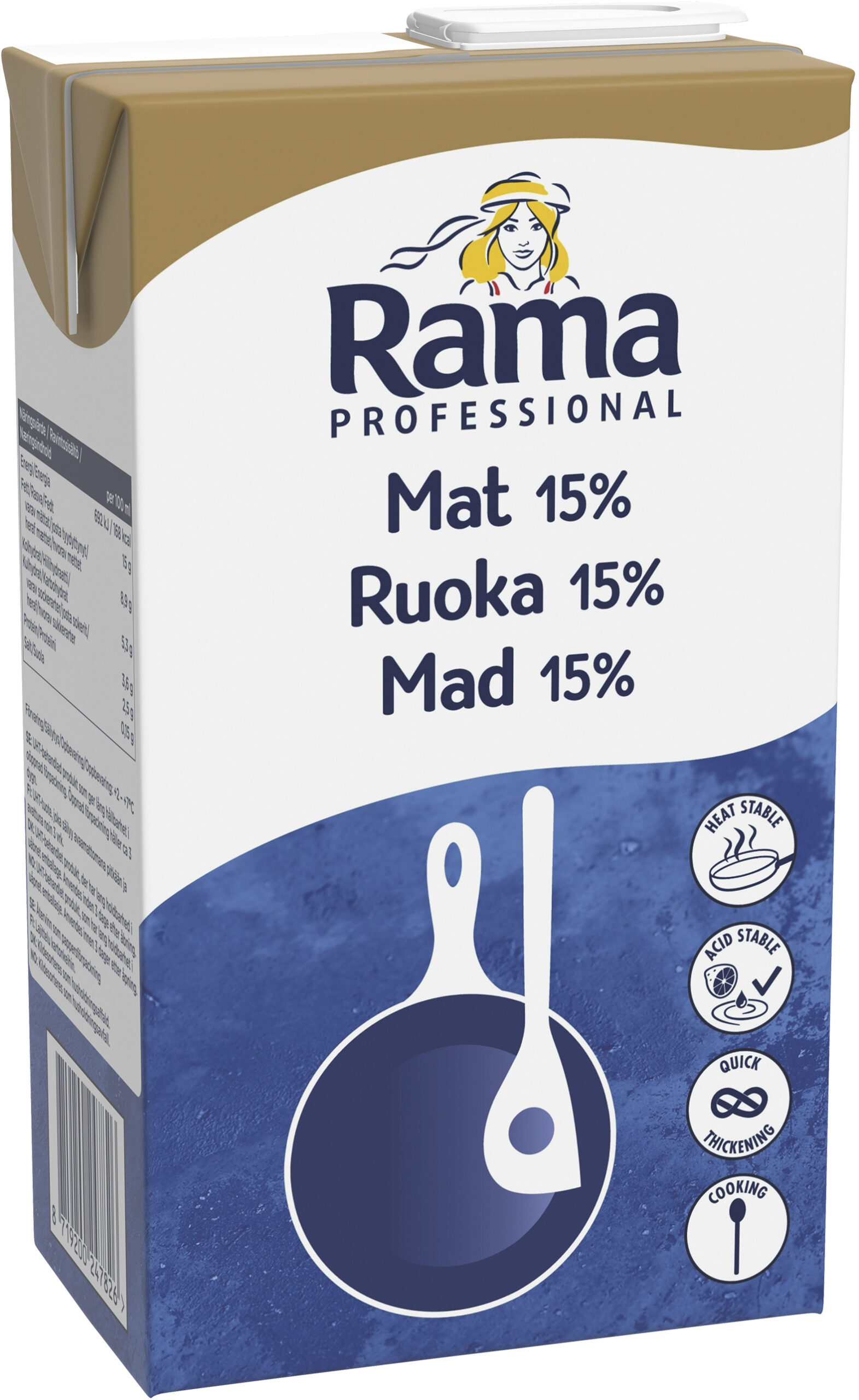 Fløde 15% UHT til madlavning Rama