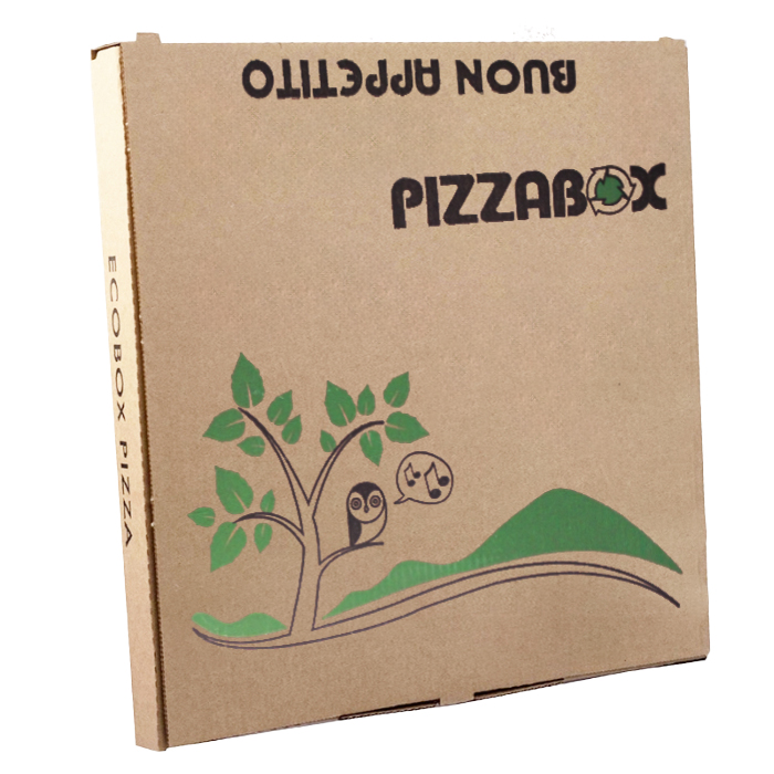 Pizzakarton ecobox 32x32x3cm FLUORFRI