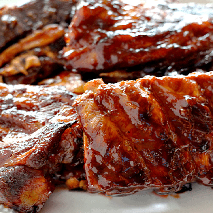 Spareribs m/bbq slow cooked