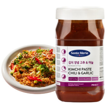 Kimchi pasta m/ chili & hvidløg