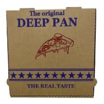 Pizzakarton Deep pan 29x29x4,5cm brun