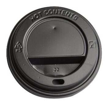 Kaffebæger låg Ø80xH20mm Sort