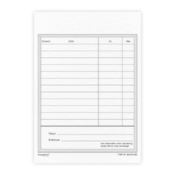 Kasseblokke 10 x 16 cm